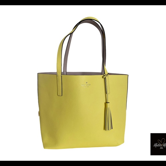 Kate Spade Lemon Yellow Tote with Tassel